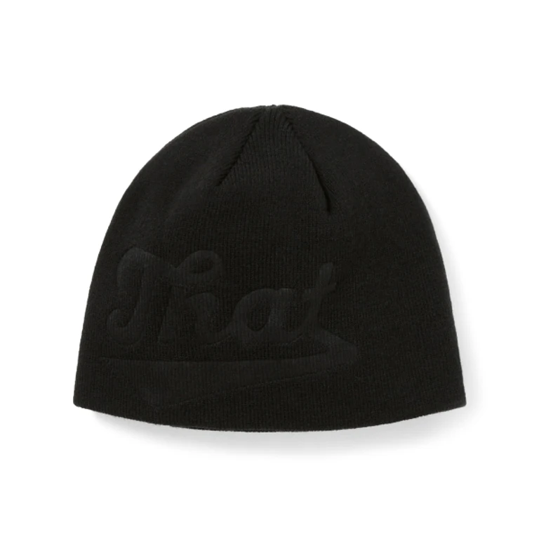 (FW25) Debossed That No Cuff Beanie Black