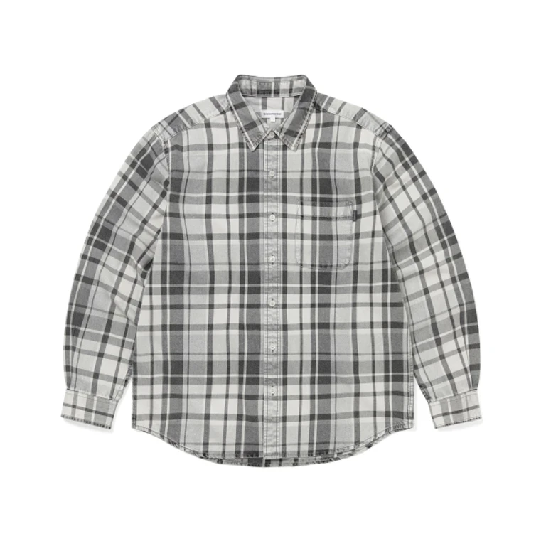 Washed Check Shirt Grey