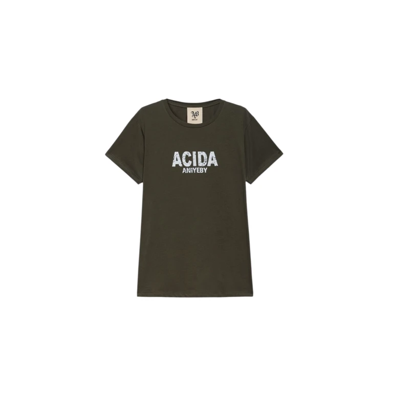T-shirt half sleeve Woman Aniye By acid writing