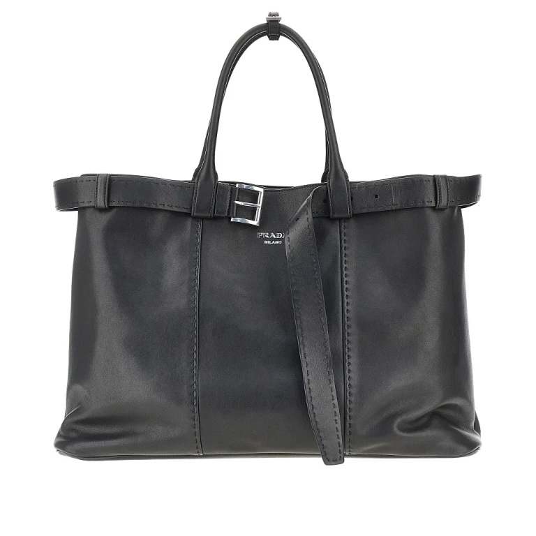 'Prada Buckle' antique nappa leather bag Man One Size