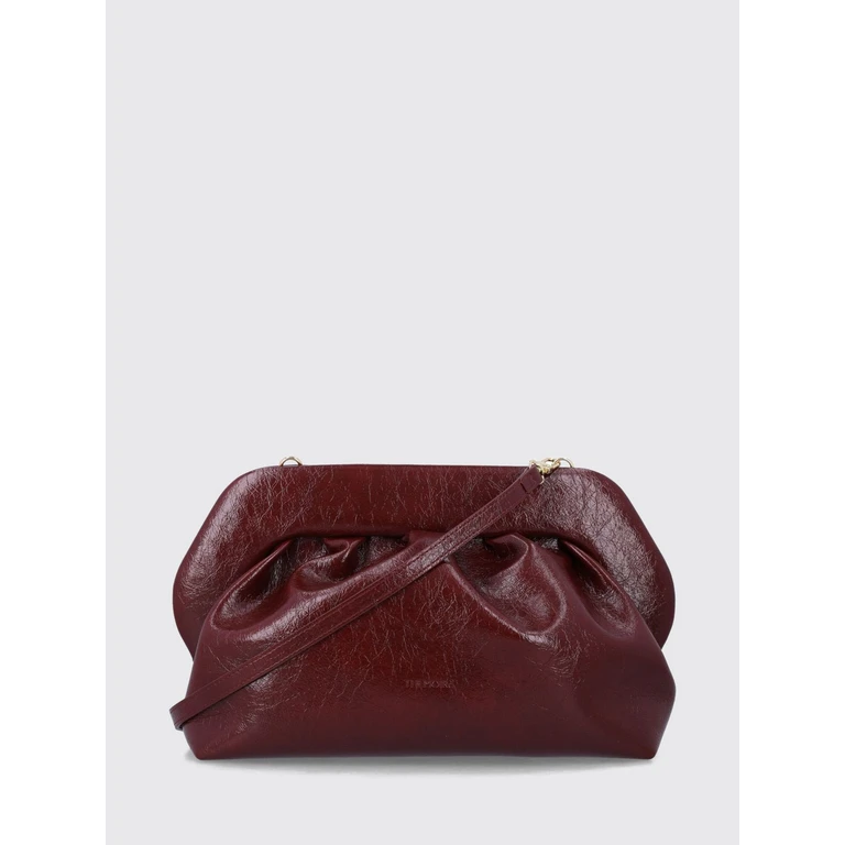 THEMOIRÈ Bios Draped Vegan Leather Clutch with Removable Shoulder Strap (TMB00CVFL1725A)