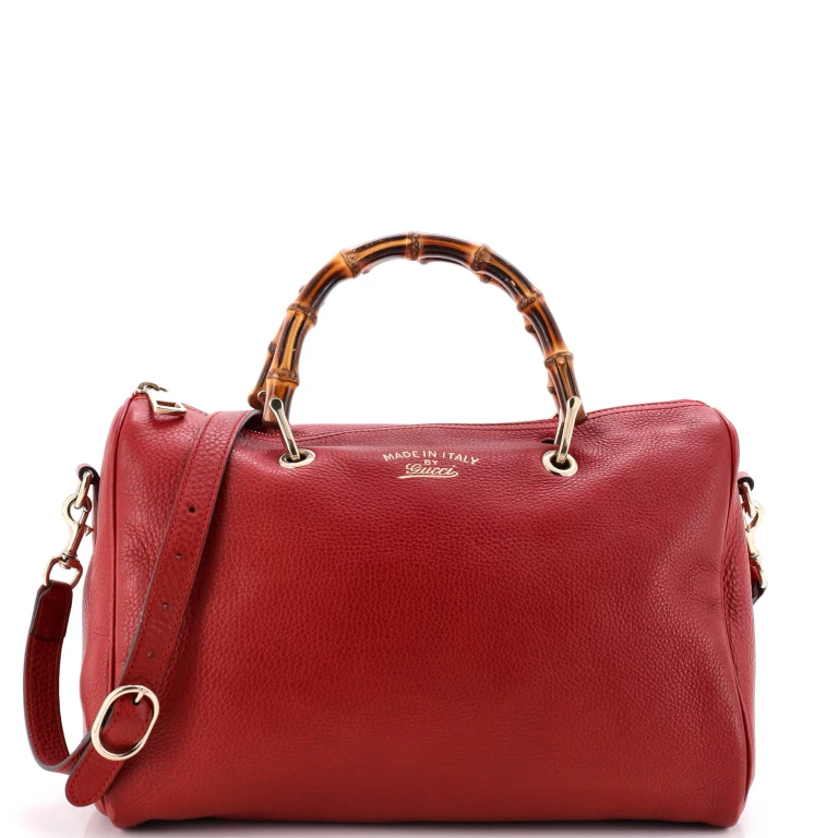 Bamboo Shopper Boston Bag Leather Medium