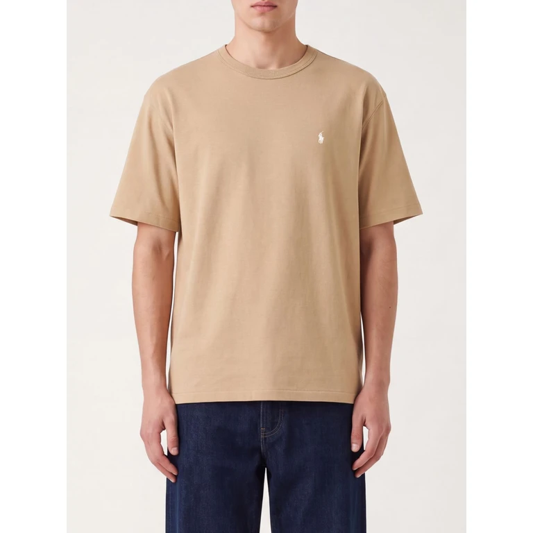 Crewneck Cotton T-Shirt with Contrasting Embroidered Logo (710A12979250)