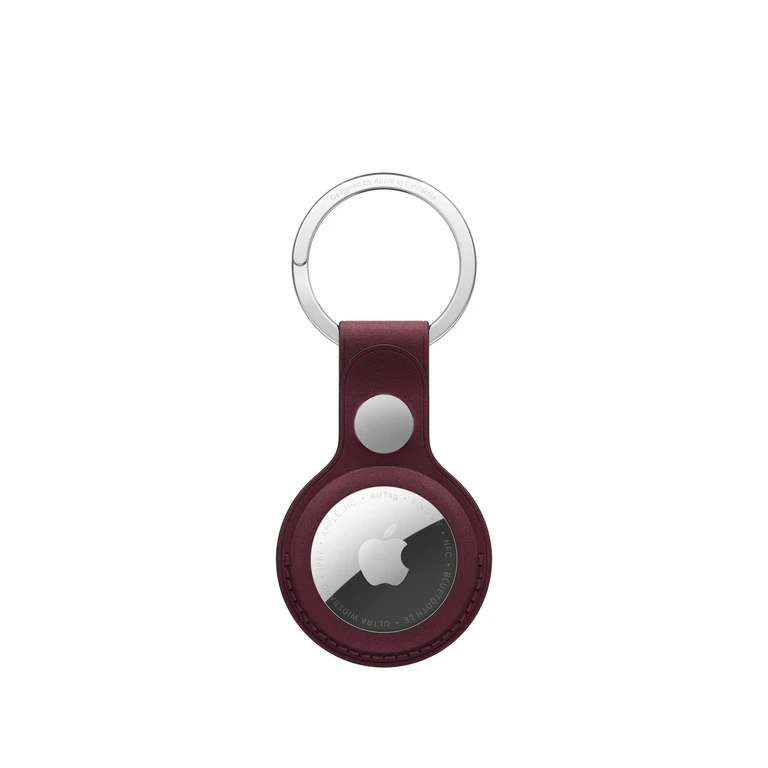 AirTag FineWoven Key Ring – Burgundy