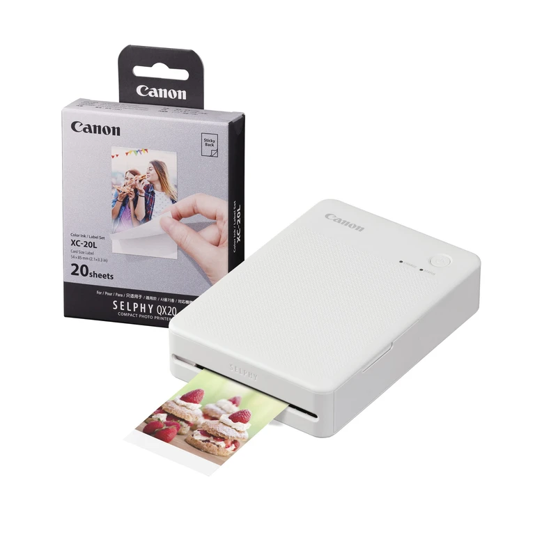 Selphy QX20 Instant Photo Printer - Sand White - Printer + 20 Sh