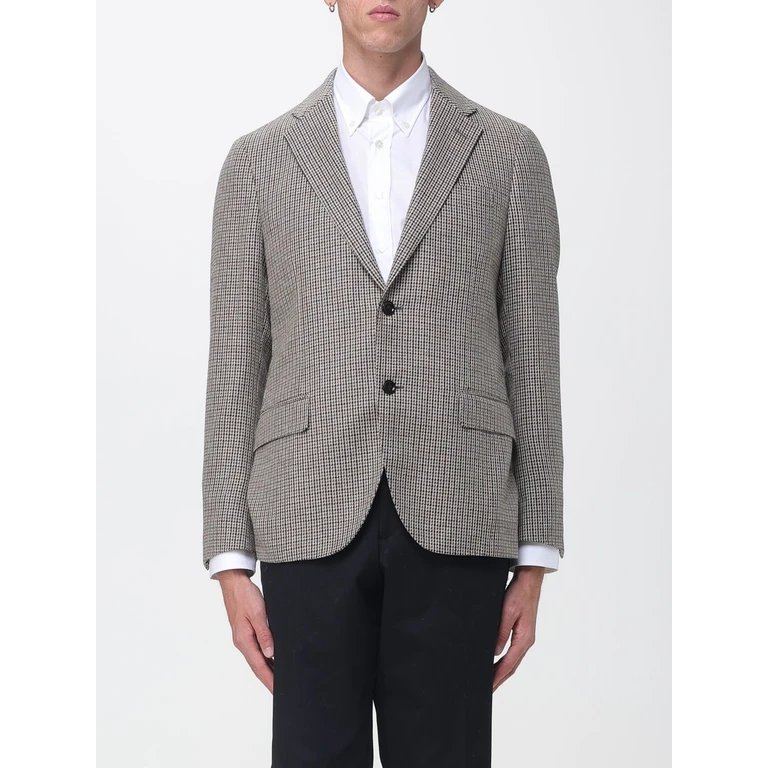 Houndstooth Single-Breasted Wool and Cashmere Blazer (CN516AEACIF67529200MA)