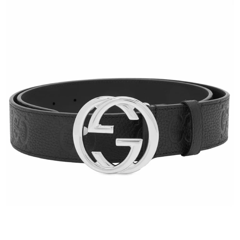 Interlocking G Buckle Leather Belt