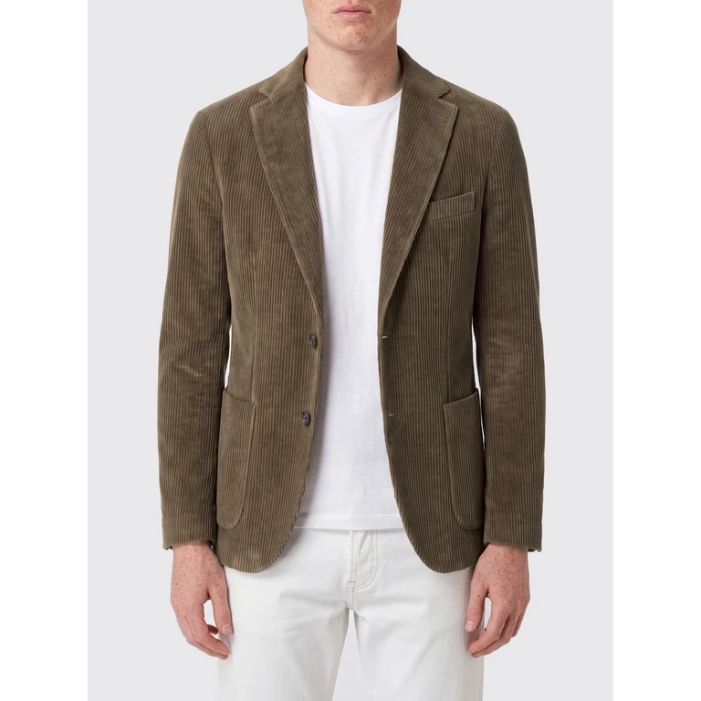 Slim Fit Single-Breasted Corduroy Blazer (CN54001480)