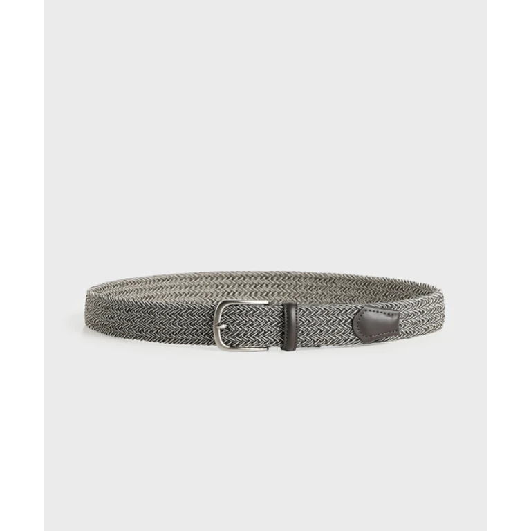 Baby Leather Trim Mesh Belt