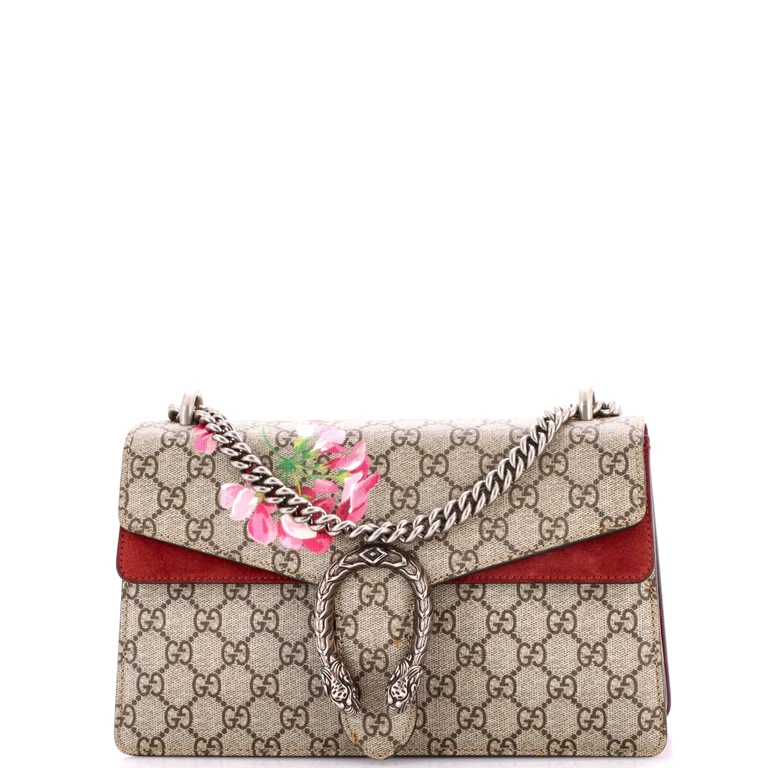Dionysus Bag Blooms Print GG Coated Canvas Small