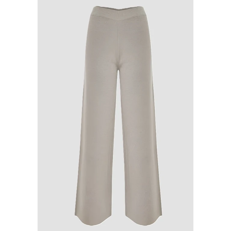 Knit trousers woman sand
