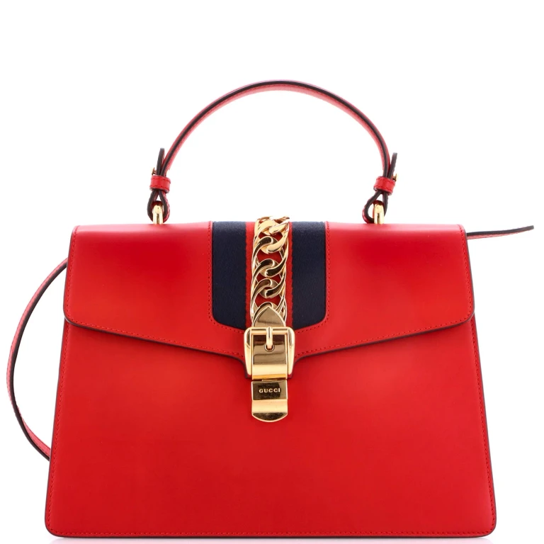 Sylvie Top Handle Bag Leather Medium