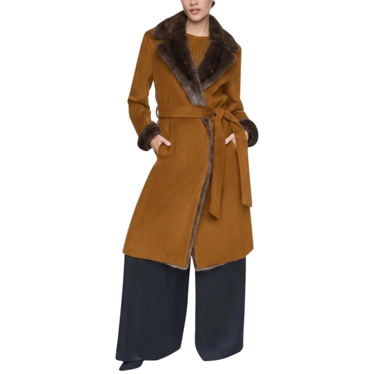 Wool-Blend Notch Collar Coat