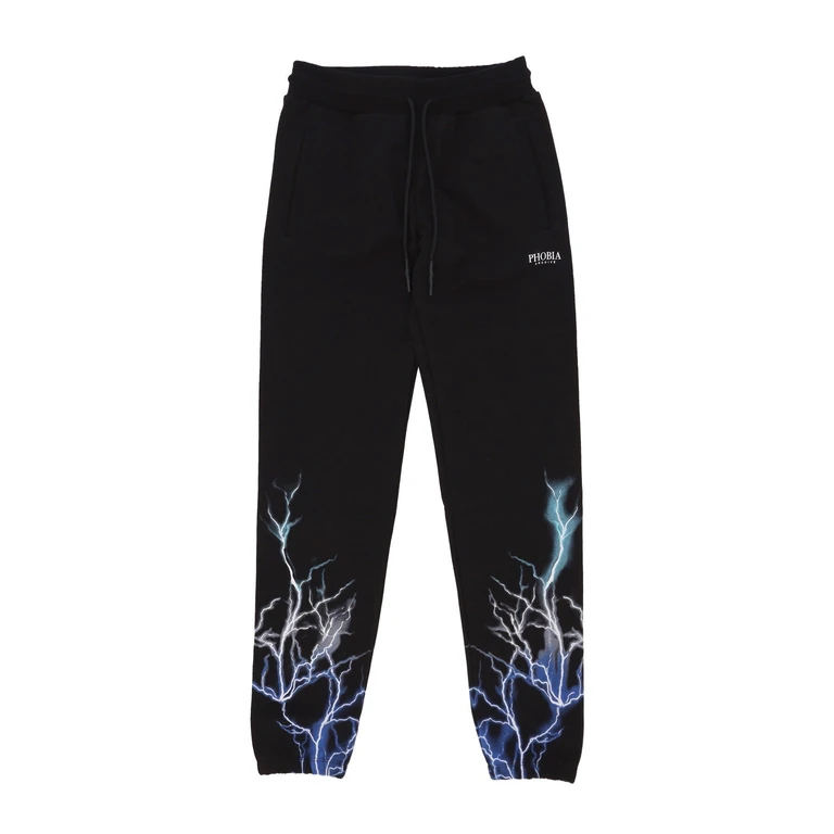 Lightweight Men's Tracksuit Pants Lightning Pants Black/blue/grey