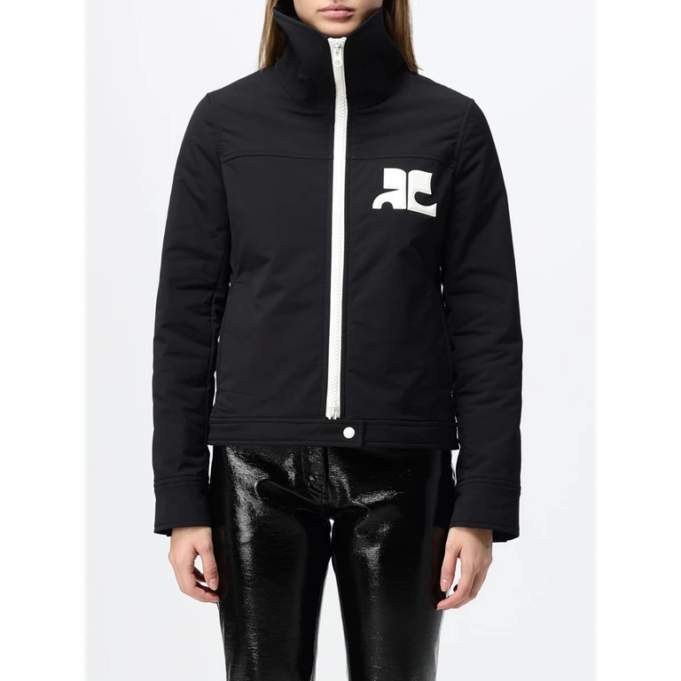 Short Polyester Windbreaker Jacket with Contrast Logo (626CBL375PL02979999)