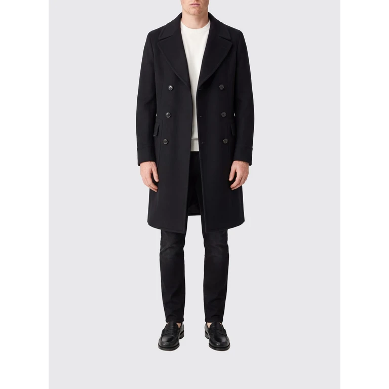 Knee-Length Double-Breasted Coat in Virgin Wool and Cashmere (CARLOZ350001UPER013N5051)