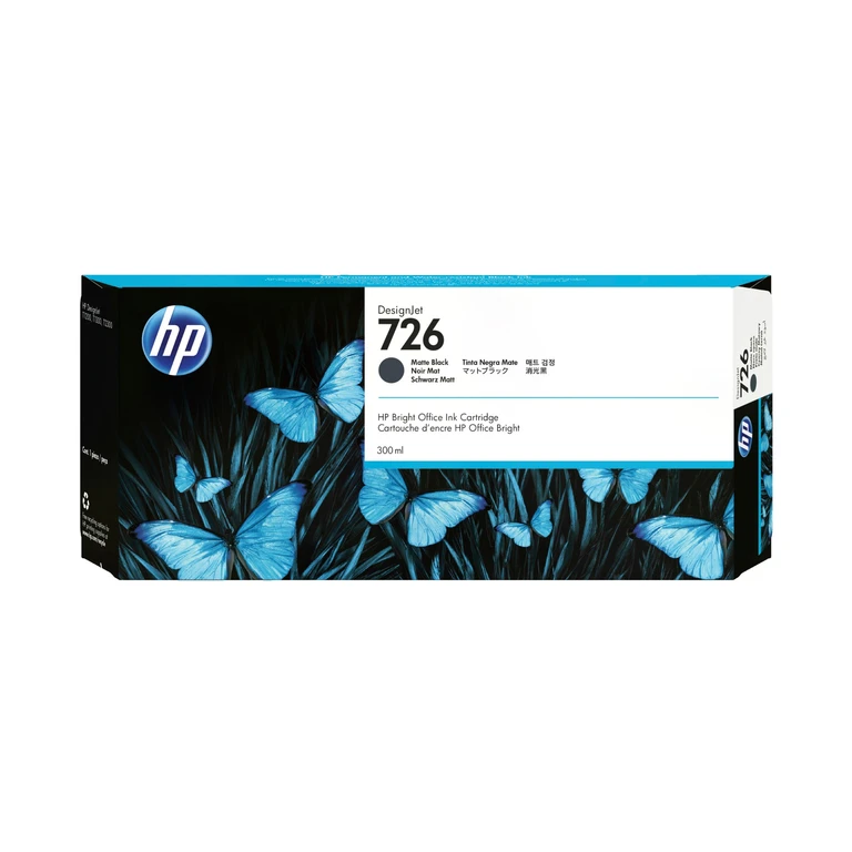 CH575A/726 Ink cartridge black matt 300ml for HP DesignJet T 1200/1
