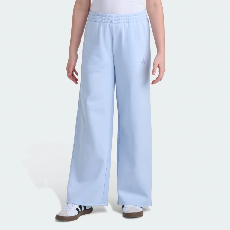 Girls' Elastic Waistband Wide Leg Fleece Pant