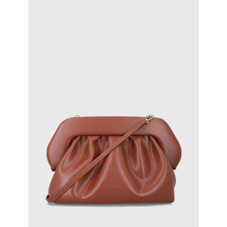 THEMOIRÈ Bios Draped Vegan Leather Clutch TheMoiré with Strap (TMB00OOVF1241A)
