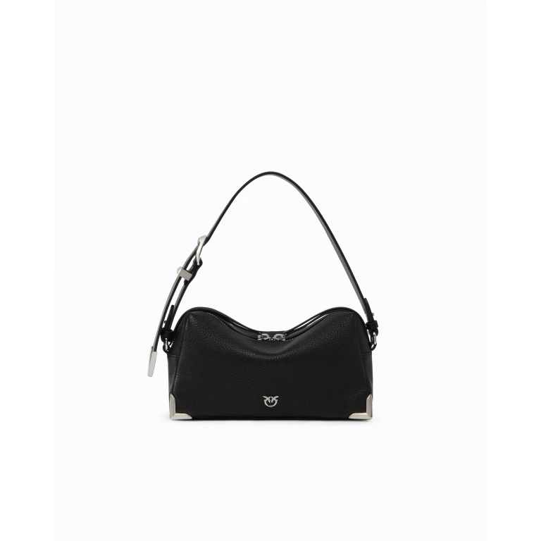 Sac Boston à bandoulière moyen en cuir pleine fleur