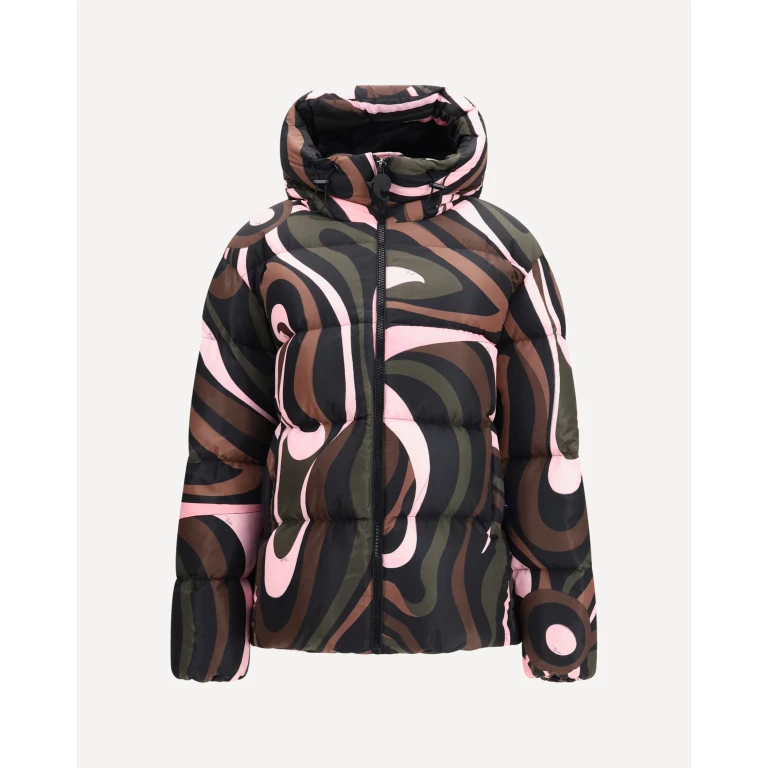 Printed Hooded Puffer Jacket Female 40