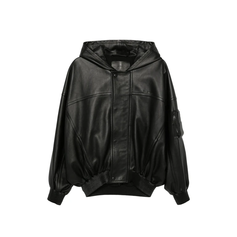 Hooded Leather Jacket