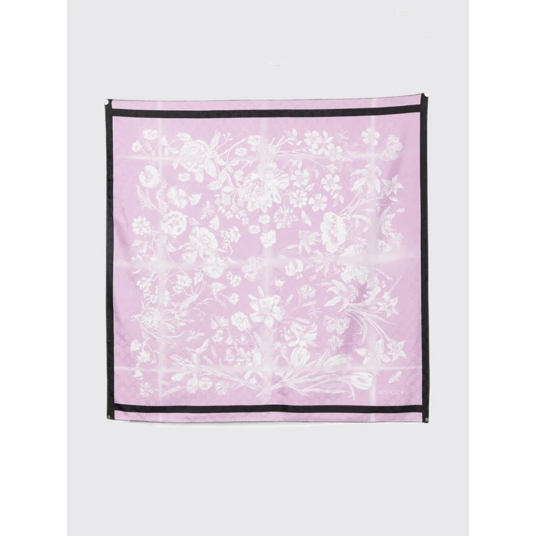 90x90 Floral Print Silk Twill Square Scarf (A007EE3G0095800)