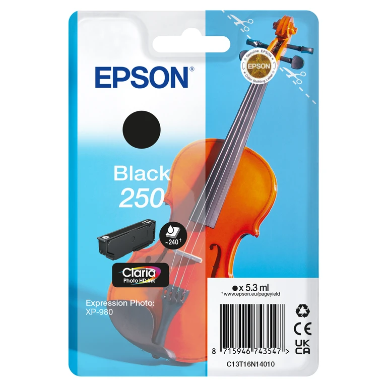 C13T16N14010/250 Ink cartridge black. 240 pages 5.3ml for Epson