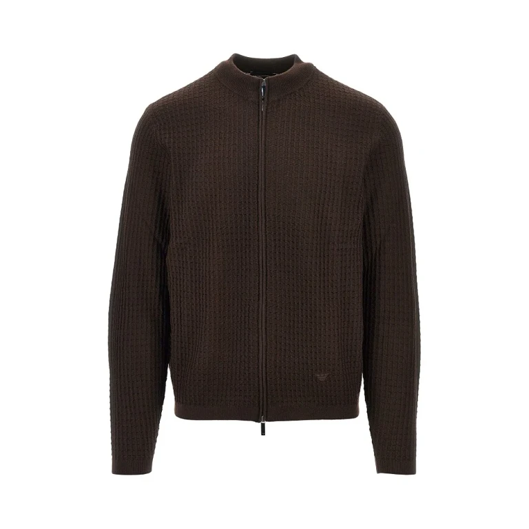 Virgin wool knitted cardigan Man S
