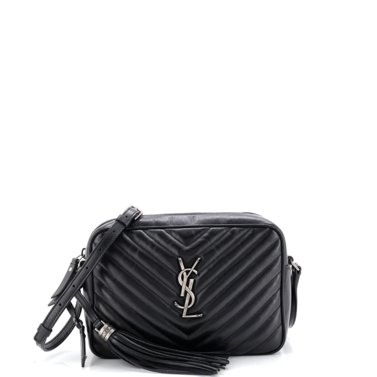 Lou Camera Bag Matelasse Chevron Leather Small