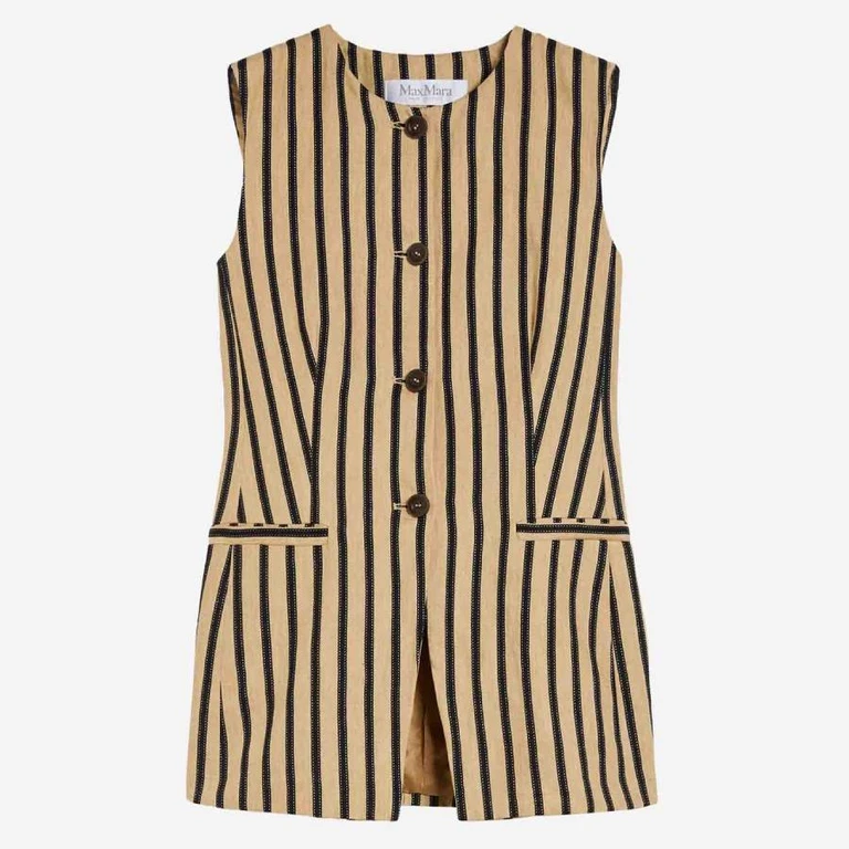 Rodeo Striped Sleeveless Waistcoat