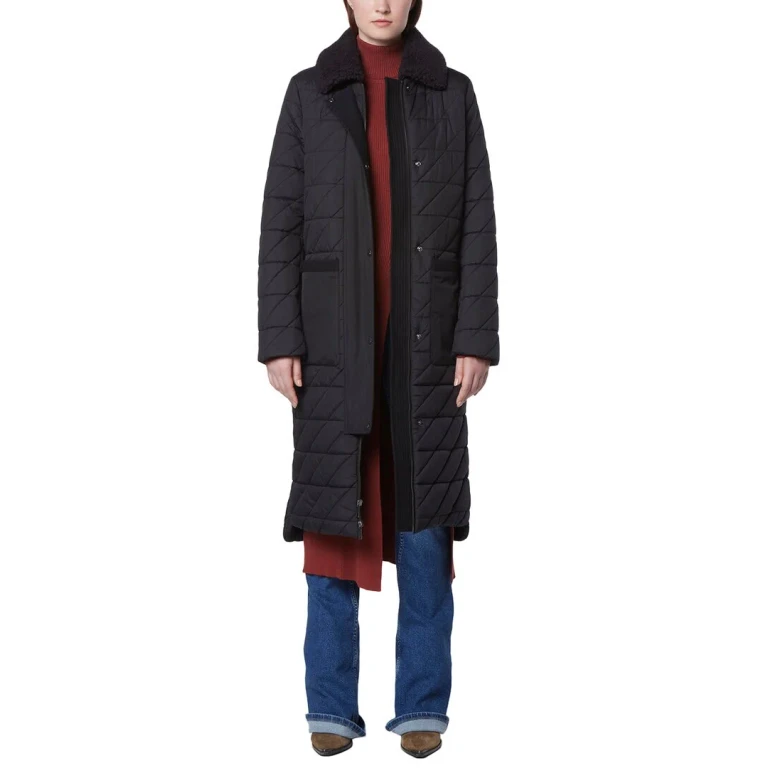 Rhombus Quilted Long Jacket