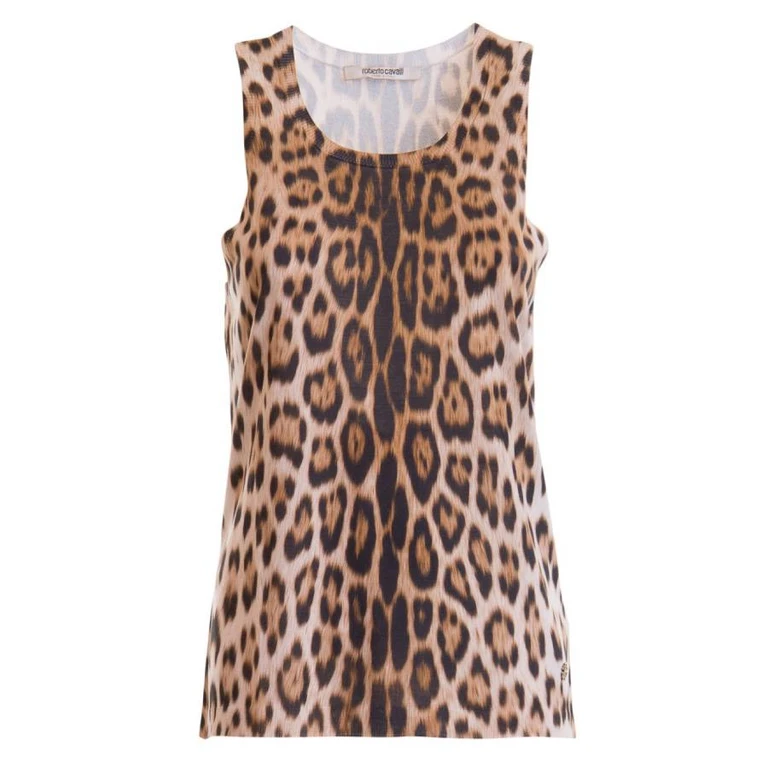 Leopard-Print Sleeveless Silk Top, Brand Size 40 ( US Size 6 )