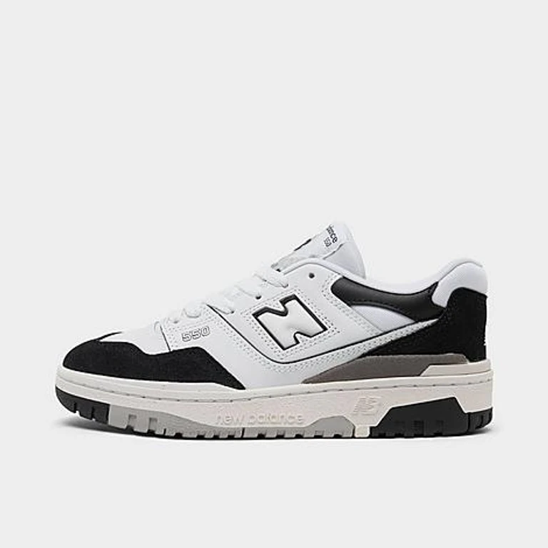 Big Kids 550 Casual Shoes in White/Black Size: 3.5