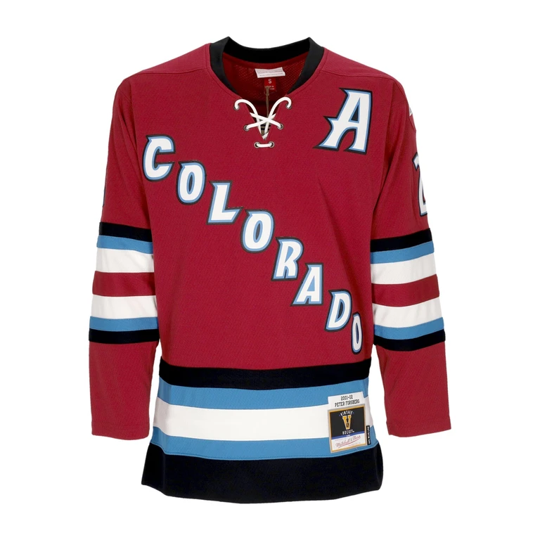Men's Hockey Jacket NHL Dark Alternate Jersey 2001 No 21 Forsberg Colava Original Team Colors