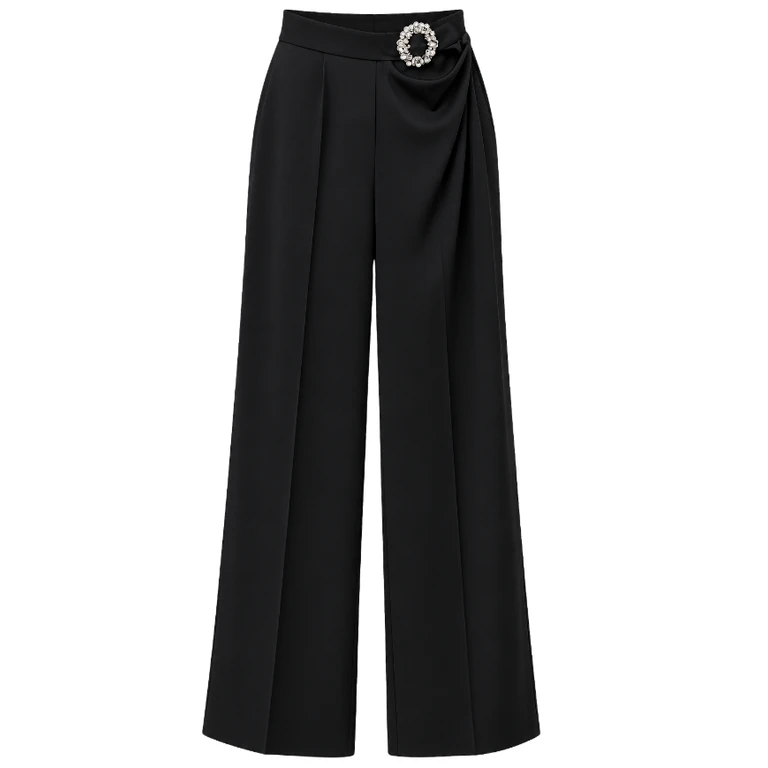 pantalone fibia rhinestones Simona Corsellini