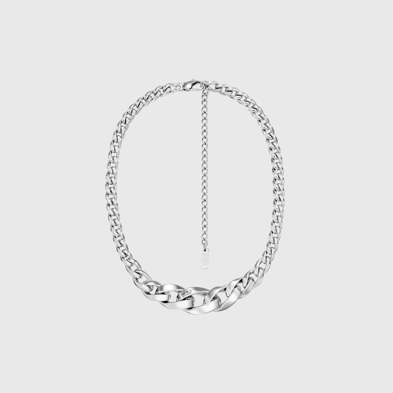 Stainless Steel Chain Necklace - Necklaces - Unisex - Silver