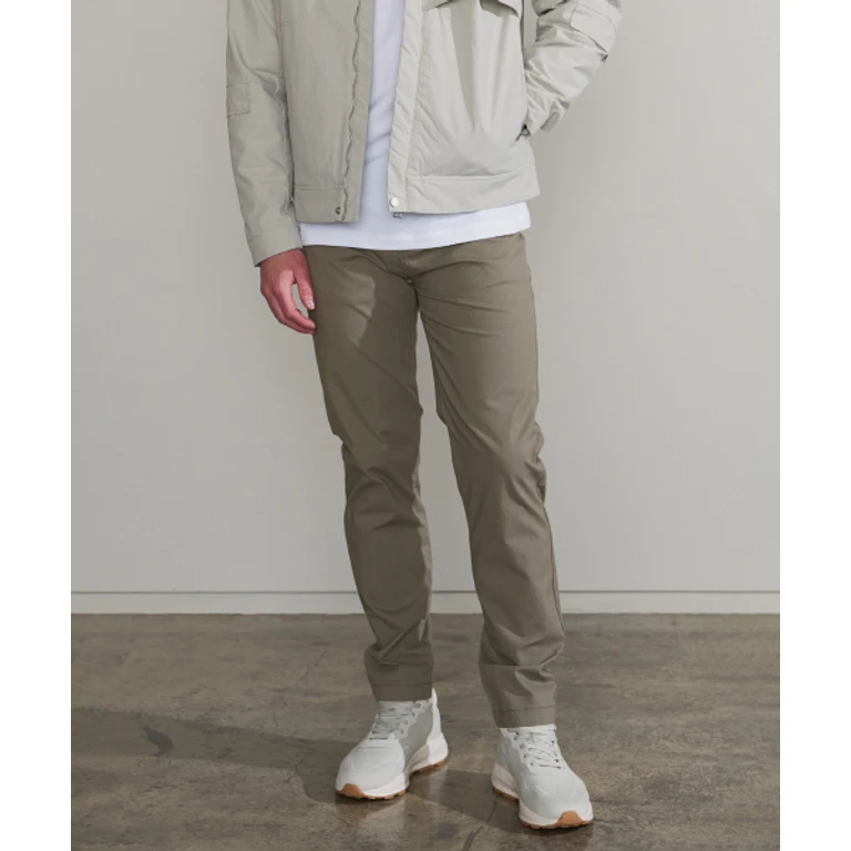 Beige gray embroidered point denim pants