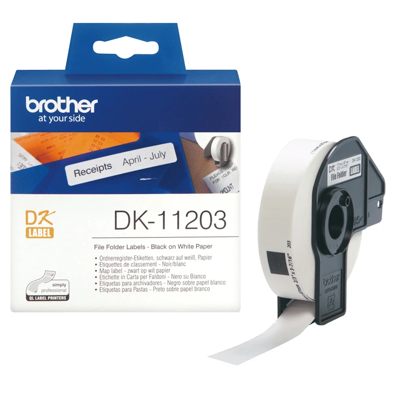 Brother DK-11203 DirectLabel Etikettes 17mm x 87mm 300 for Brother P-T