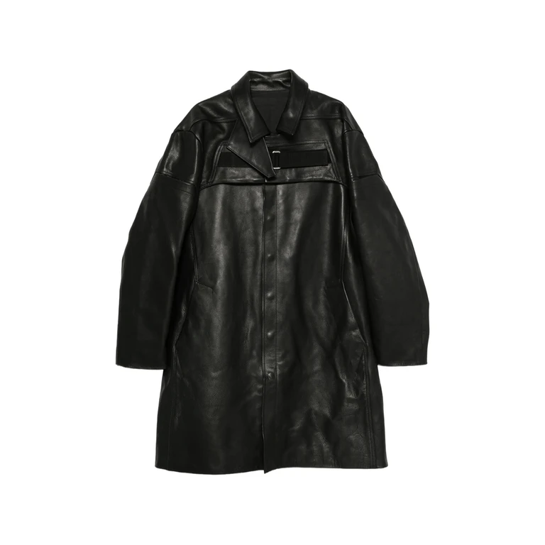 2 Piece Mac Leather Longline Coat