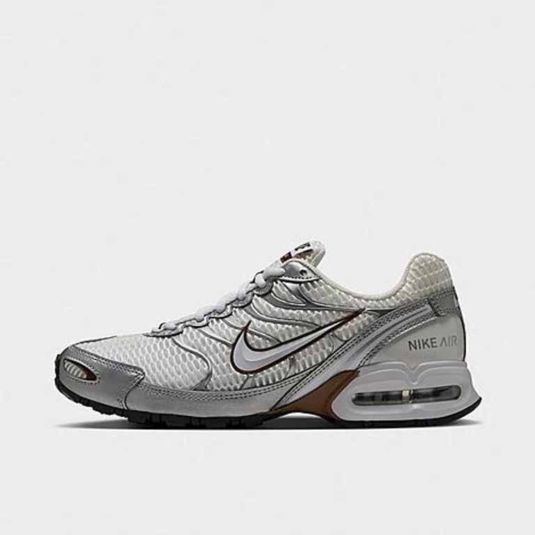 Women's Air Max Torch 4 Running Shoes in Sail/Metallic Silver/Fauna Brown Size: 5.0