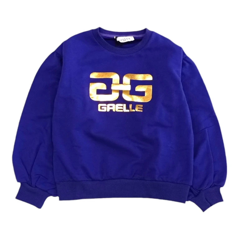 Purple sweatshirt V003 C/logo Oro F00324