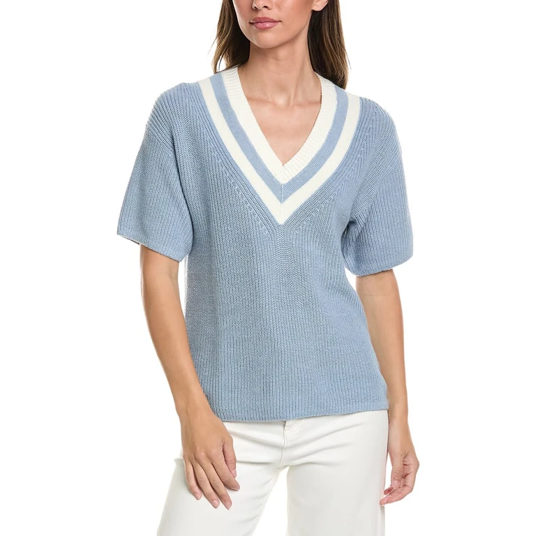 Mini Cable Linen-Blend Tennis Sweater