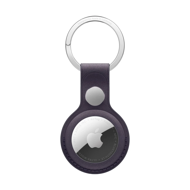 AirTag FineWoven Key Ring – Midnight Purple