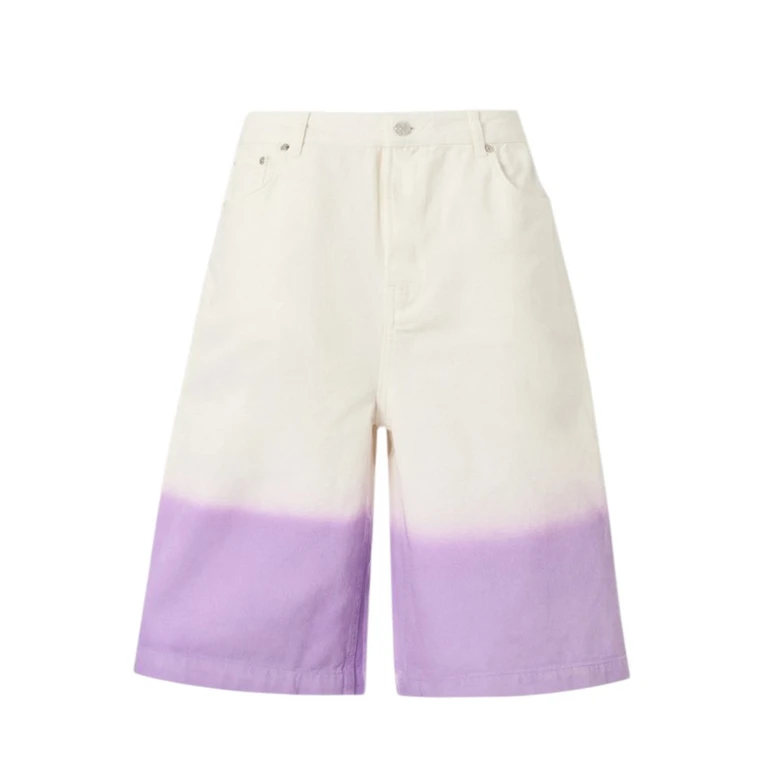 Women's shorts Moschino Jeans - cotton bull trousers - purple