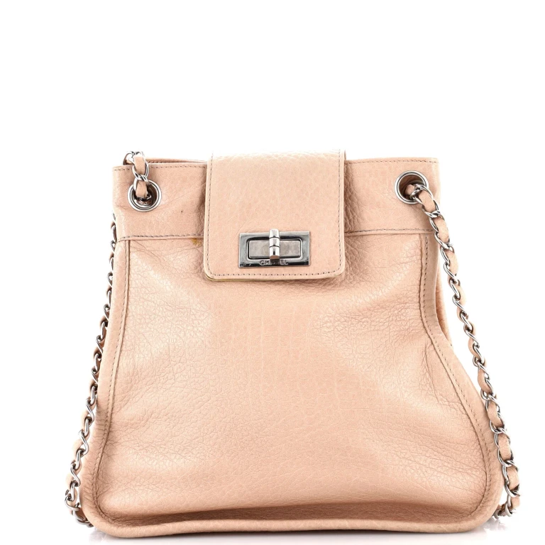 Mademoiselle Lock Accordion Shoulder Bag Leather Small