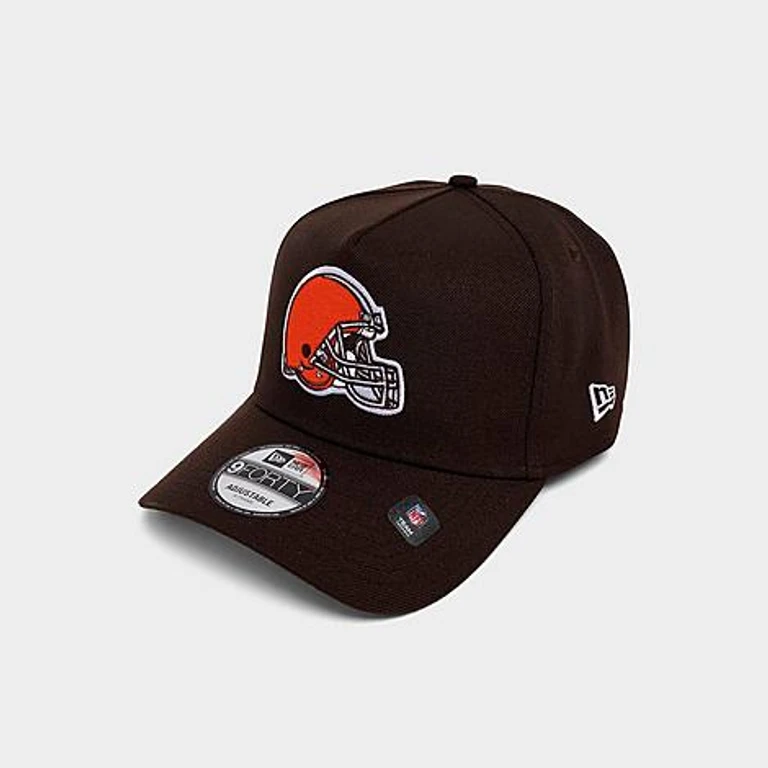 Cleveland Browns NFL 9FORTY A-Frame Snapback Hat in Brown