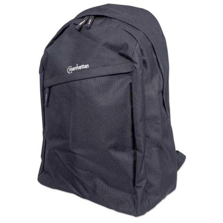 Knappack Backpack 15.6", Black, LOW COST, Lightweight, Internal Laptop Sleeve, Accessories Pocket, Padded Adjustable Shoulder Straps, Water Bottle Holder, Three Year Warranty