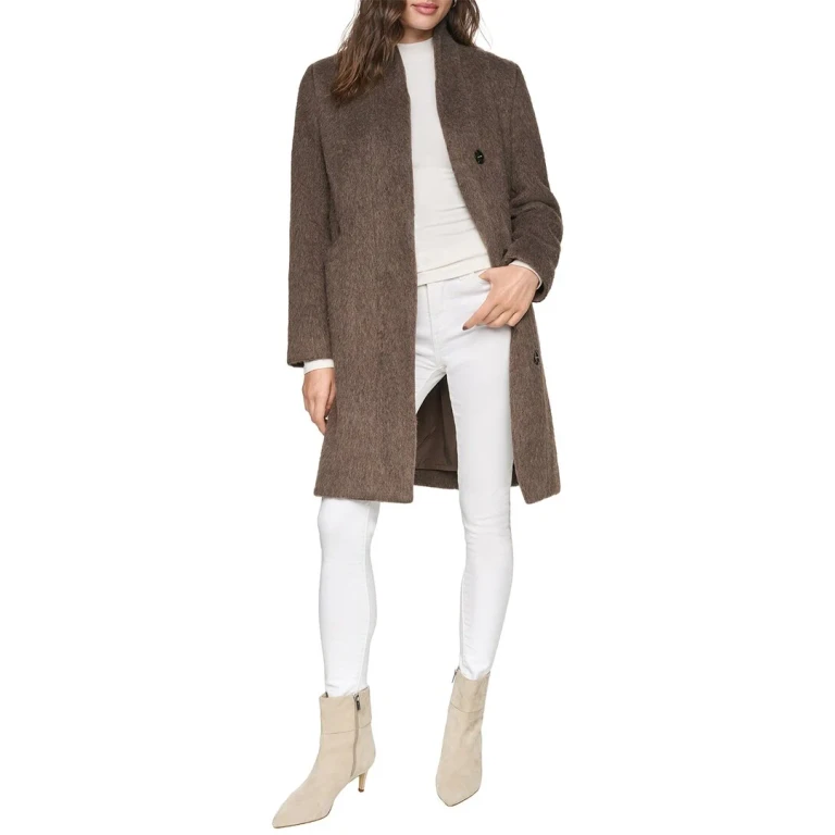 Addison Eyelash Wool-Blend Coat