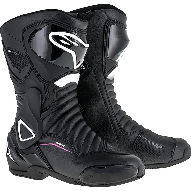 Stella SMX-6 v2 DryStar Ladies Motorcycle Boots 36 Black White Fuchsia (UK 3)